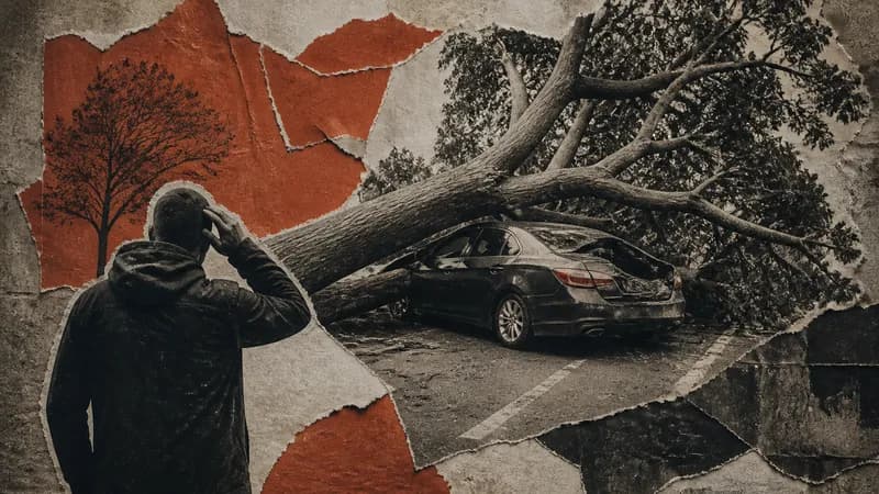 Tree Falls on Road: Dangerous Situation