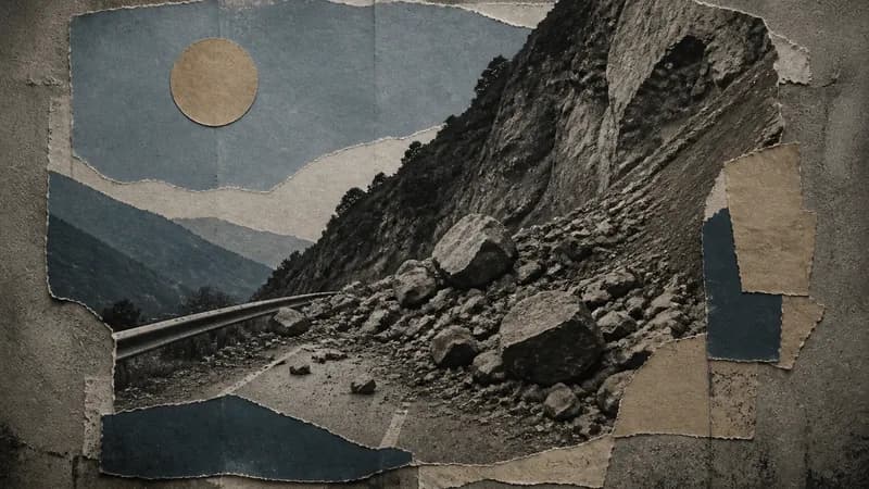 Ağsu aşırımında torpaq sürüşməsi, yol bağlandı