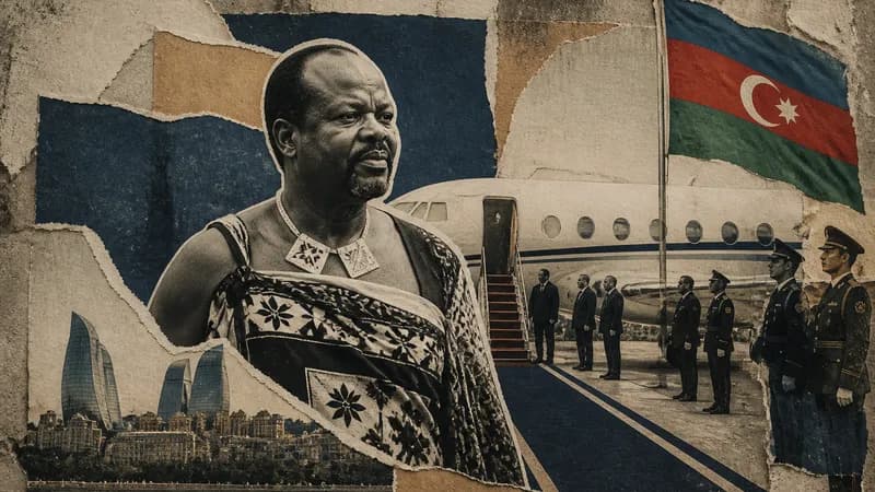 King of Eswatini arrives in Azerbaijan