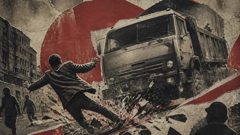 KamAZ Sparks Danger on Lokbatan Road - VIDEO