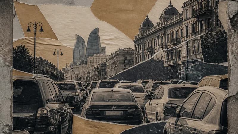 Пробки в Баку на 16 дорогах