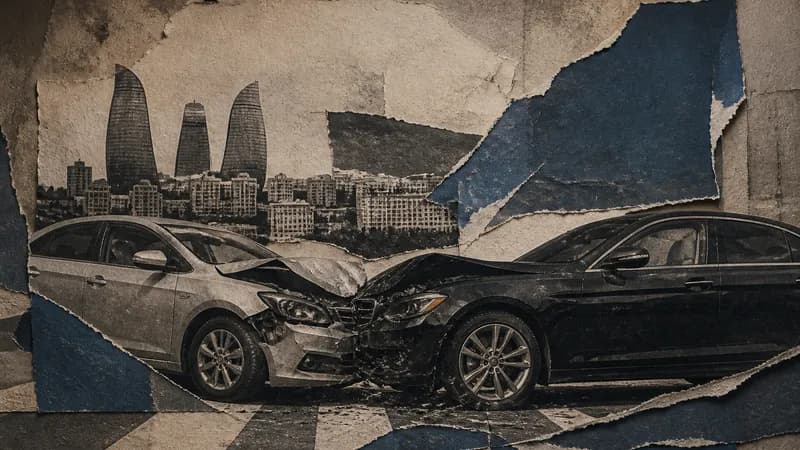 Bakıda Hyundai və Lexus toqquşdu – Video Bakıda Hyundai və Lexus toqquşdu – Video