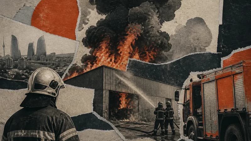 Baku warehouse fire: HQ established, live Baku warehouse fire: HQ established, live